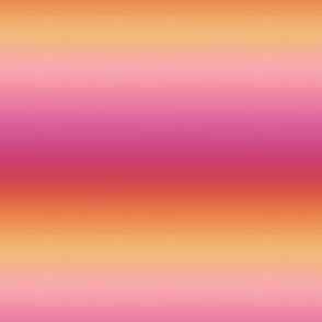 Bright Sunset Ombré Stripes - Ditsy Scale - Horizontal Ombre Bold Gradient Persimmon Orange Pink