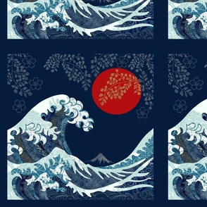 13x13 WAVE OF KANAGAWA QUILT