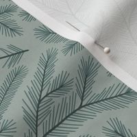 Evergreen Branches Pine Boughs - Lake Life Collection (Seafoam Green)