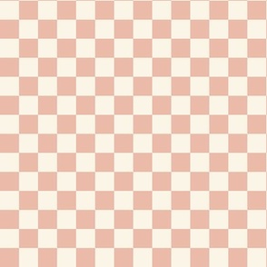 mini retro checkers - peachy pink 