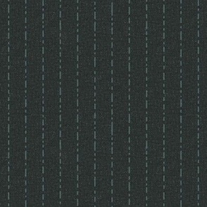 Vertical Broken Stripes - Lake Life Collection (Dark Midnight Green)