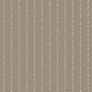 Vertical Broken Stripes - Lake Life Collection (Dark Taupe Clay Neutral)