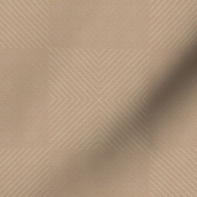 White Stitches on Light Camel - Minimalist Geometric Texture / Medium