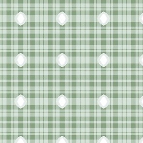 Dotted Green Plaid