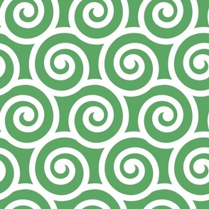 Bold Swirls on Kelly Green Pantone Mega Matters 5ba763: Medium