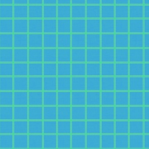 Blue and Green Checked Pattern
