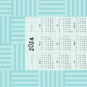 Aqua Lines Calendar 2024