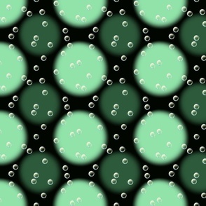 Small Bubbles on Soft Green Dots