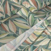 Pastel Tranquil Whispering Leaves with Blush and Sage Large Print