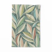 Pastel Tranquil Whispering Leaves with Blush and Sage Large Print