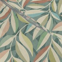 Pastel Tranquil Whispering Leaves with Blush and Sage Medium Print