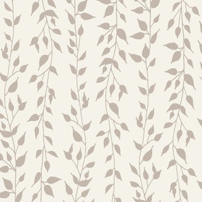 Minimalist Botanical Vines | Large Scale | Beige Neutral, Greige