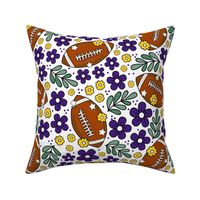 Large Scale Team Spirit Football Floral in LSU Tigers Colors Purple and Yellow Gold