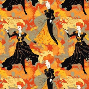 the dancing ladies of the victorian stage inspired by toulouse lautrec
