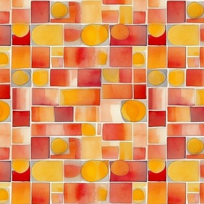 oranges in geometric formation
