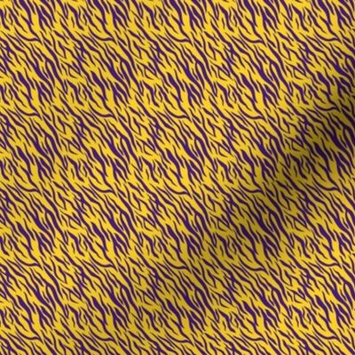 Small Scale Tiger Stripes in LSU Football Colors Purple and Yellow Gold