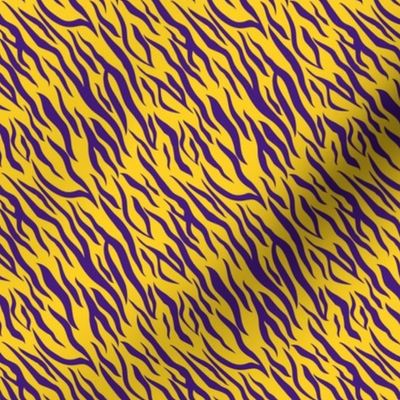 Medium Scale Tiger Stripes in LSU Football Colors Purple and Yellow Gold