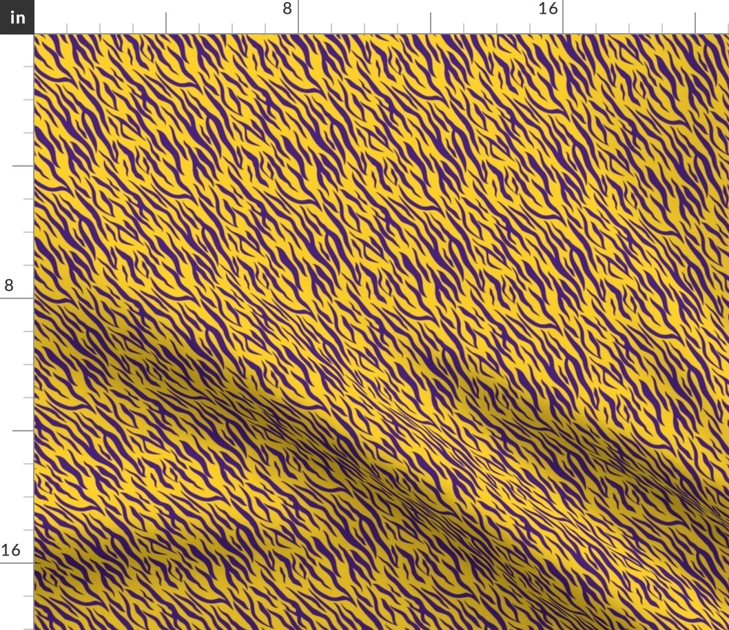 Medium Scale Tiger Stripes in LSU Football Colors Purple and Yellow Gold