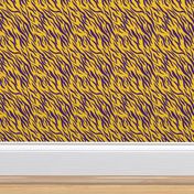 Large Scale Tiger Stripes in LSU Football Colors Purple and Yellow Gold