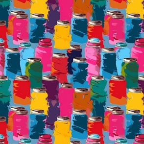 pop art jars in many colors