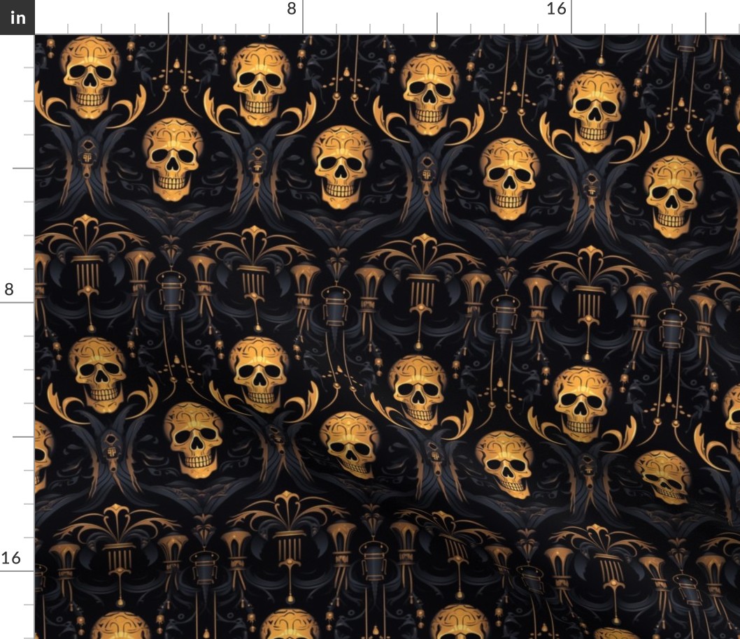 art deco skulls