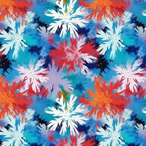 snowflake grunge for a floral pop art christmas
