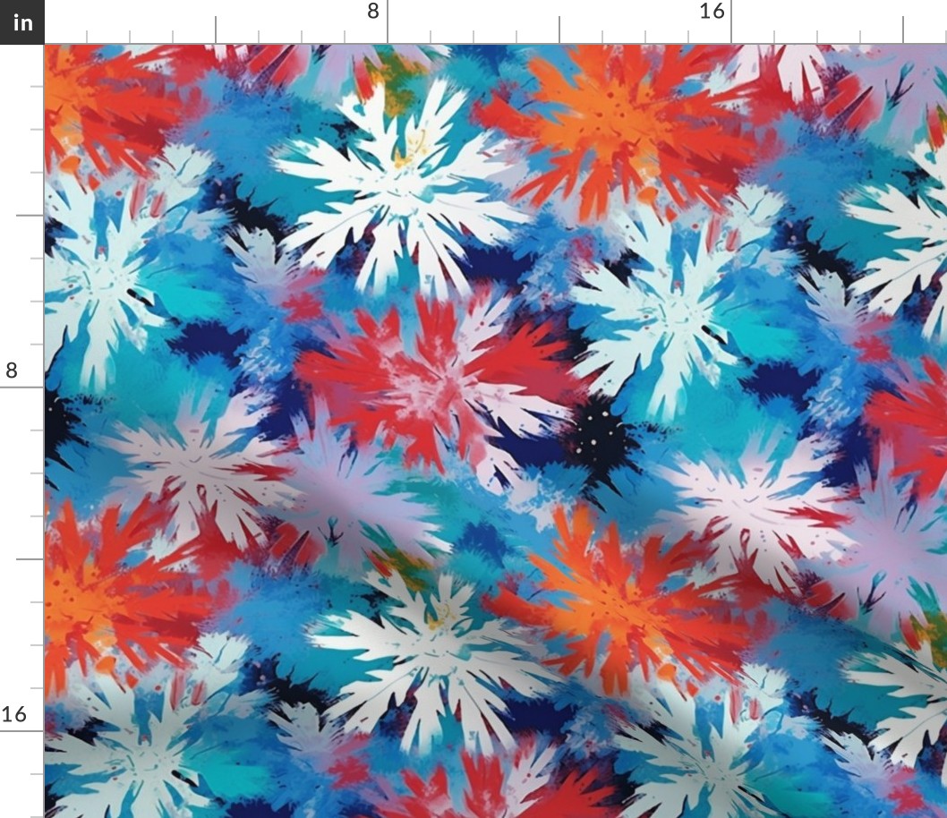 snowflake grunge for a floral pop art christmas