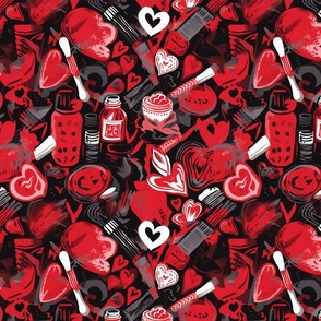 making graffiti valentines for the art of love