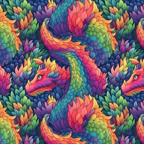 rainbow dragon of the kawaii 