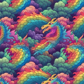 cloud home of the rainbow dragon