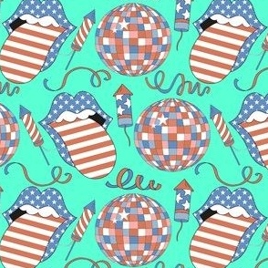 Tongue Patriotic Items Teal Mint