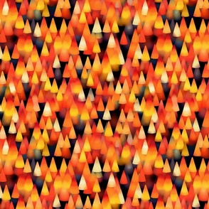 candy corn forest inspired by seurat