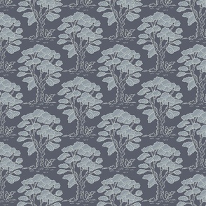 oak trees on dark bluish gray | medium