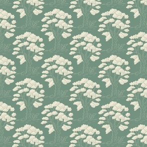 oak trees on sage green | medium