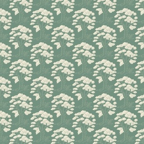 oak trees on sage green | small