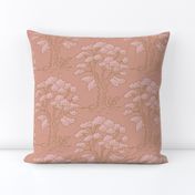 peaceful summer forest in warm neutral colors | large