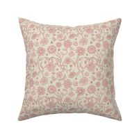 Sadie Floral Pattern - Beige Pink - Small Scale