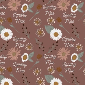 Landry Mae: Nickainley Font on Rowan Dandelions and Daisies