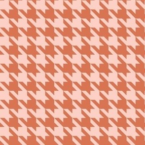 Houndstooth orange minimalist down pattern