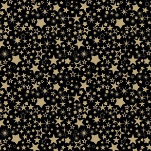 Mixed Geometrical Stars  Black Background Small Scale