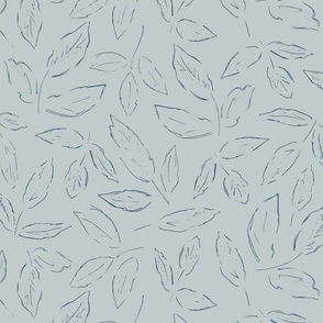 Sketchy Leaves in Tea Green