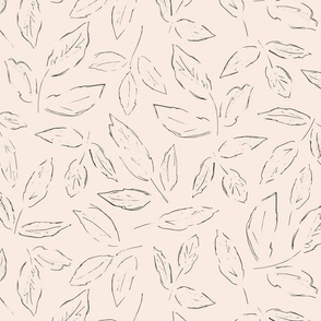 Tranquil Leaves in Cream