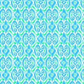 Tboli Ikat-Turq Lime-Small Scale