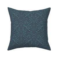 Damask Gothic Fern in teal lead large 8 wallpaper scale by Pippa Shaw