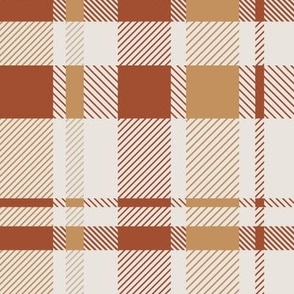 Preppy Plaid | Medium Scale | Burnt Sienna & Goldenrod Yellow