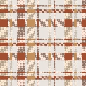Preppy Plaid | Small Scale | Burnt Sienna & Goldenrod Yellow