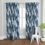 Winter forest // large jumbo scale // pastel and nile blue faux textured cozy pine trees