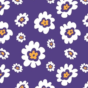 WHITE-DAISY ROCKY FLORAL PURPLE-LARGE