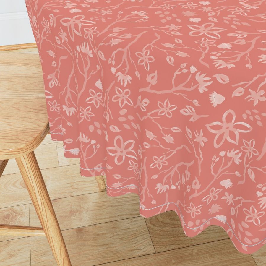 Cultured Rose Magnolia (Half Colour) - Medium Pattern