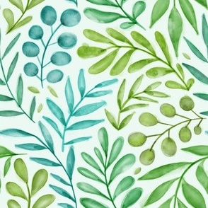 Watercolor Leaves